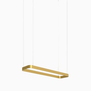 Lampada a sospensione Eden Rectangle 100 in alluminio dorato di JSPR