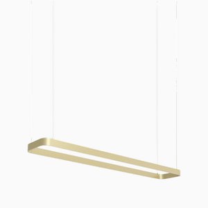 Lampada a sospensione Eden Rectangle 150 in alluminio color champagne di JSPR