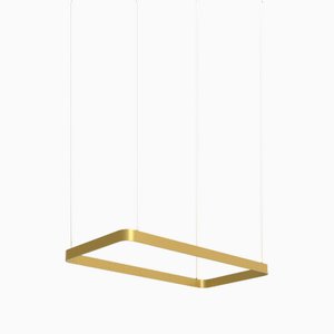 Lampada a sospensione Eden Rectangle 100 in alluminio dorato di JSPR