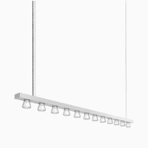 Lampada a sospensione Line 150 in alluminio argentato di JSPR