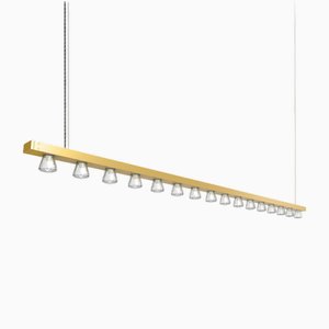 Line 200 Gold Hängelampe aus Aluminium von JSPR
