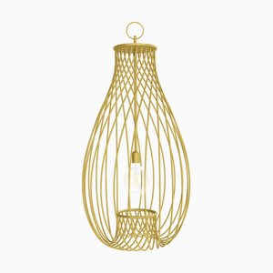 Pirouette II Dekorative Hängelampe aus goldenem Stahl von JSPR