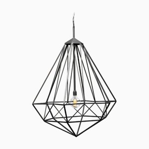 Lampada a sospensione Diamond XMedium in acciaio nero opaco di JSPR
