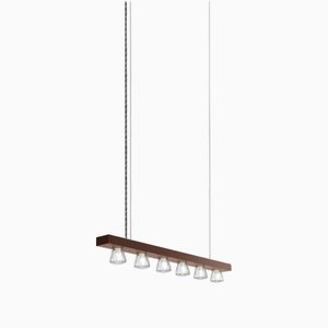 Lampada a sospensione Line 75 in alluminio color bronzo di JSPR
