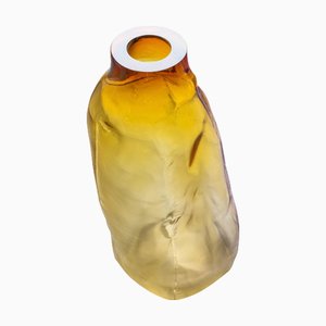 105 LTR Forms 55 Yellow Blown Glass Decorative Object by Vogel Studio