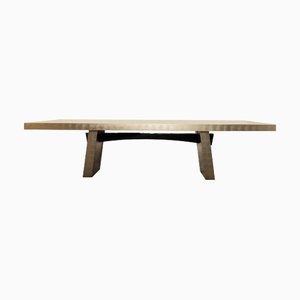 Midas 320 Gold Leaf and Ombra Glossy Lacquer Beam Dining Table by Casa Casati