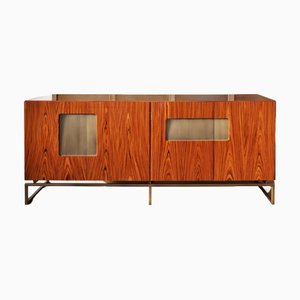 Mueble Giorgio III de palisandro brillante y metal bronce claro de Casa Casati