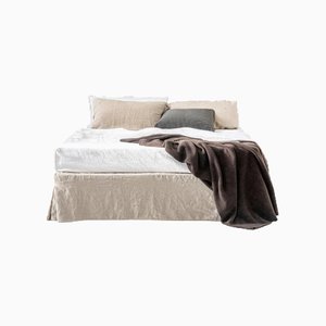 Nexus Linen Master 01 Polster- und Lederbett mit Kopfstütze von Casa Casati