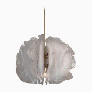 Bloom Chandelier with Light White Glass Petals by Marie Jeunet