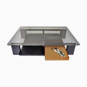 Toro 180 Stained Black Ash and Leather Coffee Table by Casa Casati