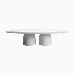 Nissa Bianco Gioia Marble Coffee Table by Ivan Colominas