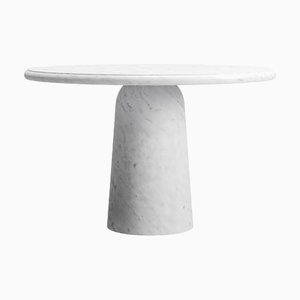 Nissa Bianco Gioia Marble Round Dining Table by Ivan Colominas