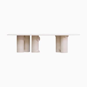 Moulded Mineral Natural White Table by Manufacture Xxi