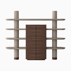 Walnut Modular Bookcase by Ultramobili
