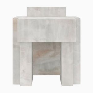 Auguste Piece 06 White Onyx Limited Edition Stool by Tristan Montabord-Marc