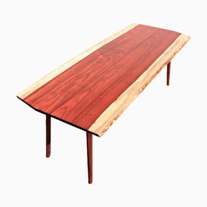 Mesa de comedor T1211 rectangular de madera de Padouk de Jörg Pietschmann