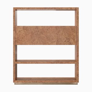Offene strukturierte Naturholzregale mit Metallic-Bronze-Finish von Ultramobili