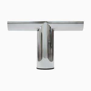 Polished Stainless Steel Console with Marble Top Insert by Ultramobili