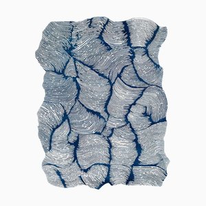 Rechteckiger Blue Ocean 360 Teppich von Mohebban