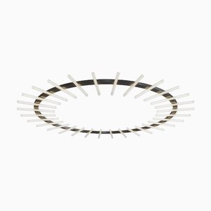 Komorebi Large Round Anodized Black Aluminum Pendant Lamp by JSPR