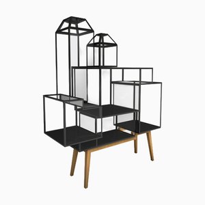 Mueble decorativo 7 de acero revestido en polvo y madera de roble de JSPR