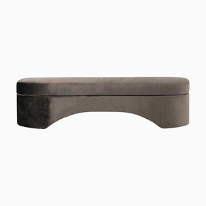 Grande 150 Grey Silk Velvet Upholstery Bench by Casa Casati