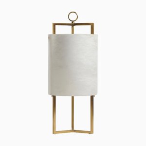 Lampada da tavolo Lantern in ottone e alabastro di Matlight Milano