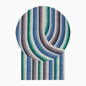 Tapis Mirage Rond Bleu par Gandia Blasco
