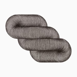 Schwarz-weißer Giro Teppich von Gandia Blasco