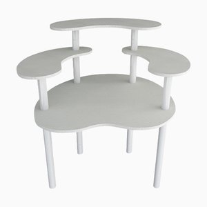 Lacquered Beige Alffie Chair by Melis Tatlicibasi
