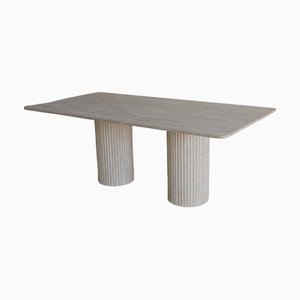 Rechteckiger Top 200 Gedeckter Beige Esstisch aus Travertin von Beije Avenue