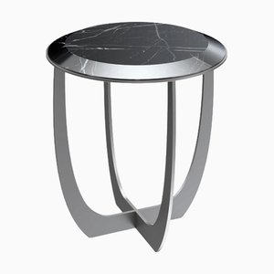 Valentine Nero Marquina Marble Coffee Table by WM Metal Design