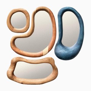 Des Miroirs Holz Wandspiegel aus Hartholz von Marco Calhau, 4 . Set