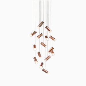 Jewels 15 Abgewinkelte Bronze Hängelampe aus Aluminium von JSPR