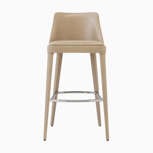 Nude Colour Ecoleder Buchenholz Stuhl von Casa Casati