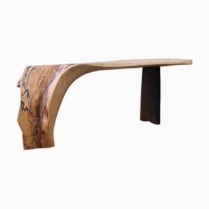 C1166 Console Table in Beech and Smoked Oak Wood by Jörg Pietschmann