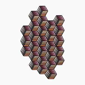 Grand Tapis Hexagone Orange par Gandia Blasco