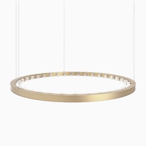 Aurora Medium Circular Champagne Pendant Lamp by JSPR