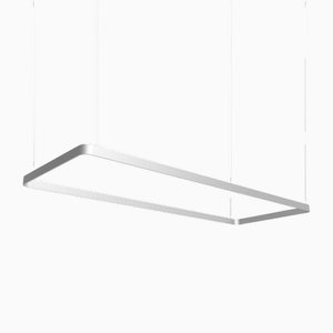 Lampada a sospensione Eden Rectangle 200 in alluminio argentato di JSPR