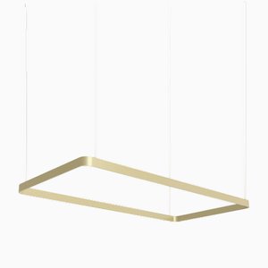 Lampada a sospensione Eden Rectangle 150 in alluminio color champagne di JSPR