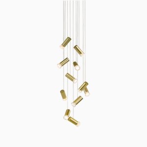 Jewels 11 Abgewinkelte goldene Aluminium Hängelampe von JSPR