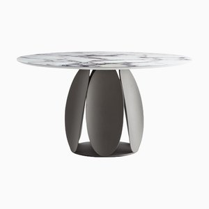 Weißer Tulipano Trinity Glas Esstisch von Morica Design