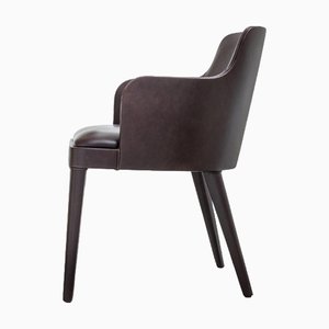 Dark Brown 80 Upholstery and Beech Wood Chair by Casa Casati
