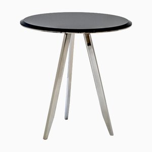 Mirage 50 Silver Chrome Frame and Fumé Mirror Side Table by Casa Casati