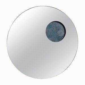 Transito Clear and Cobalt Blue Glass and MDF Wall Mirror by Casa Casati