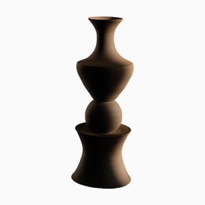 Unfolding Darkness Decorative Stoneware Everyday Sculpture Ii by Giulia Cosenza