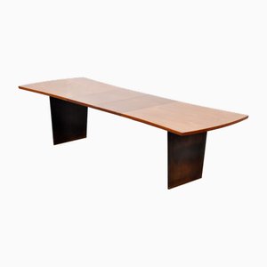 Mid-Century Fliege Esstisch aus Teak & Messing von Harvey Probber Inc., 1955