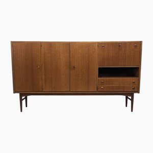 Vintage Scandinavian Brown Highboard
