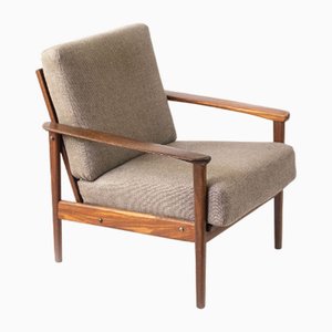 Vintage Brown and Grey Armchair, 1960s