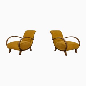 Art Deco Armchairs, Poland, 1930s, Set of 2